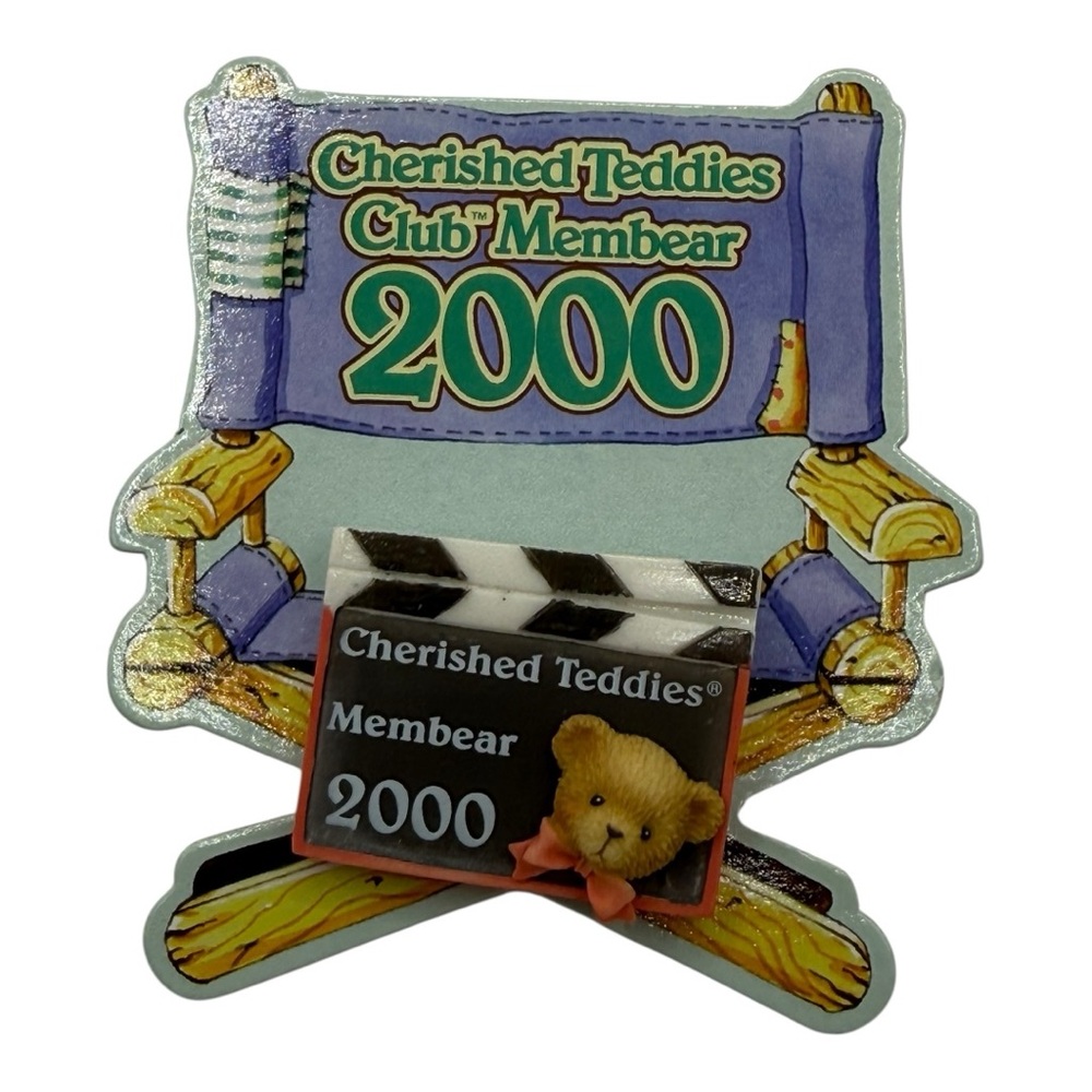 2000 Enesco Cherished Teddies Club Membear Pin – Director’s Chair Design